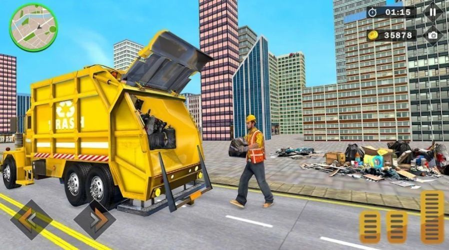 城市垃圾收集车模拟驾驶游戏图3